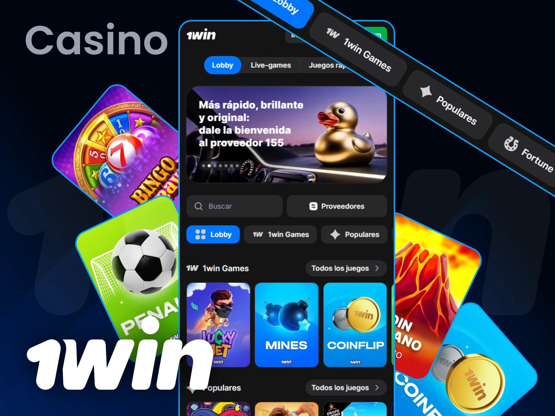 1Win Casino ofrece una variedad de juegos.