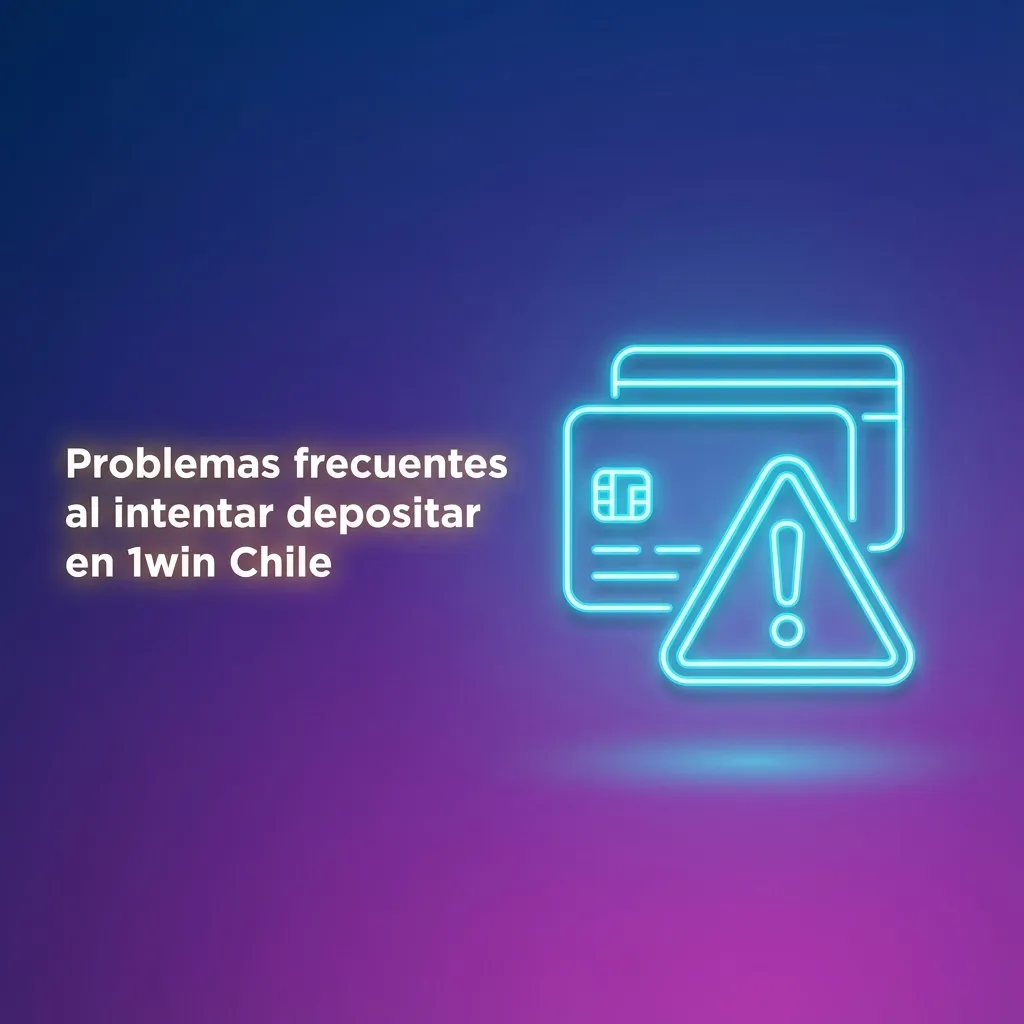 Infografía en español que muestra problemas comunes y soluciones al depositar dinero en 1win Chile