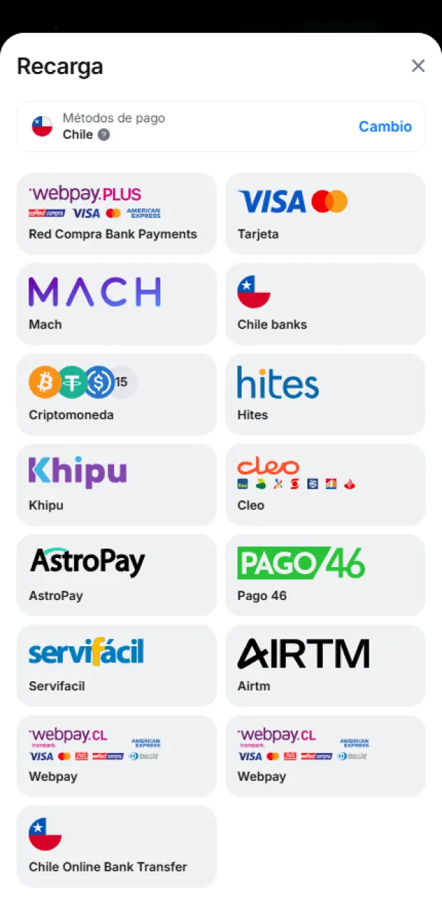 Depósita fondos en 1win Chile y accede a Crazy Time fácilmente.