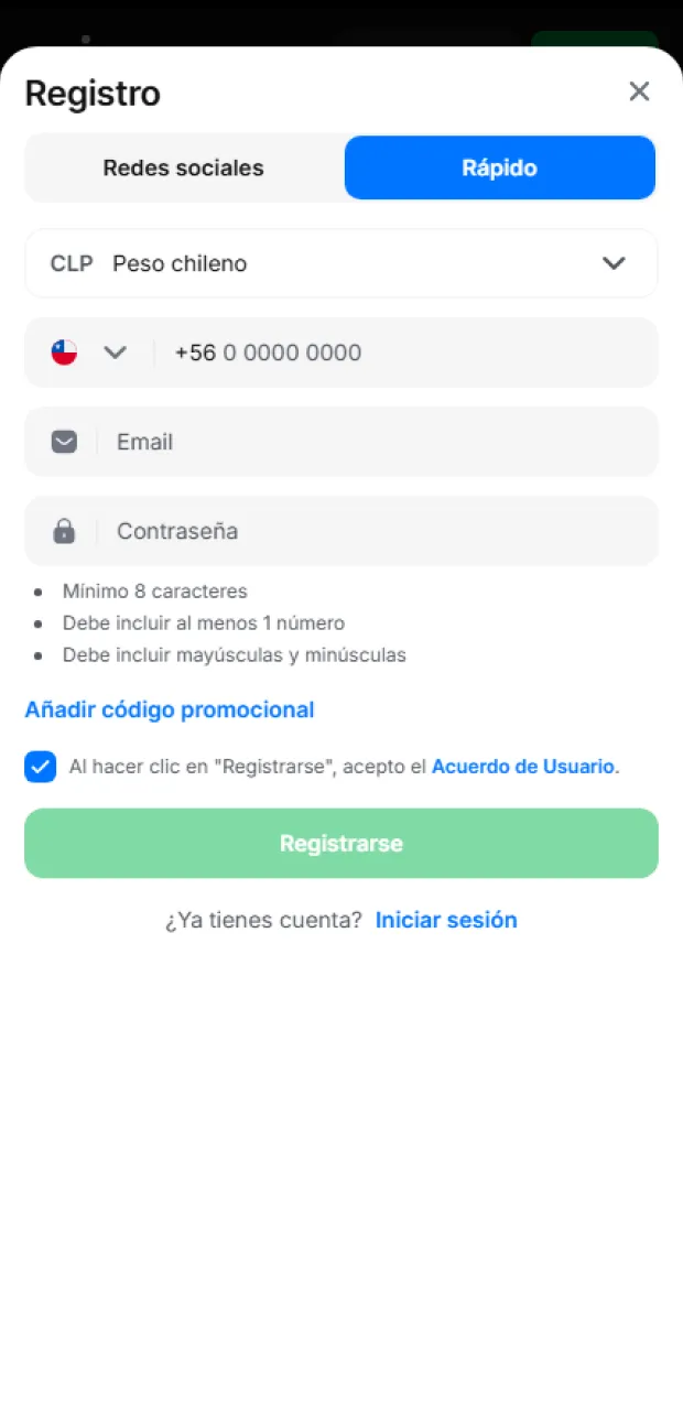 Crea una cuenta en 1win para disfrutar Lucky Jet con facilidad.